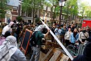 درگیری پلیس هلند با دانشجویان حامی فلسطین